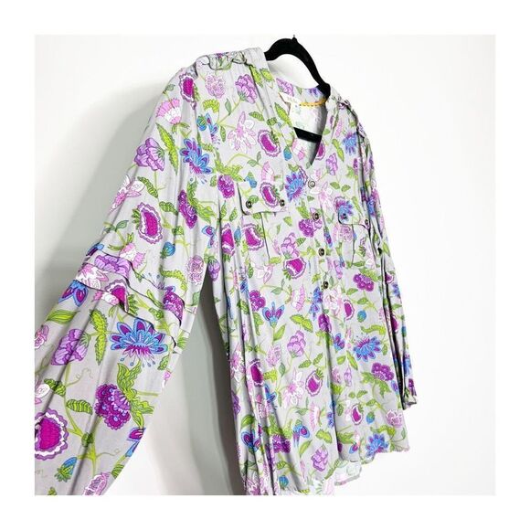Matilda Jane Shirt Womens Large THINKING OUT LOUD Long Sleeve Floral Blouse - Picture 5 of 8